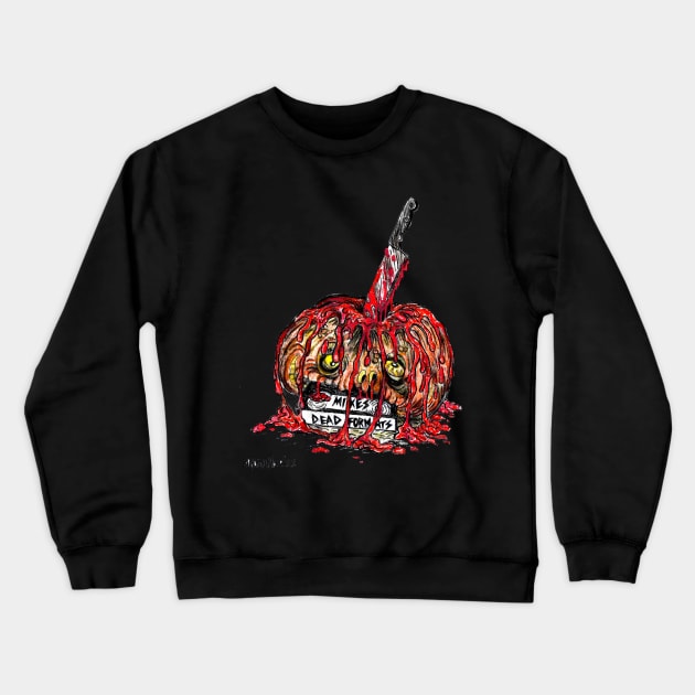 Mike's Dead Formats Dead Media Killer Halloween Pumpkin Crewneck Sweatshirt by MikesDeadFormats